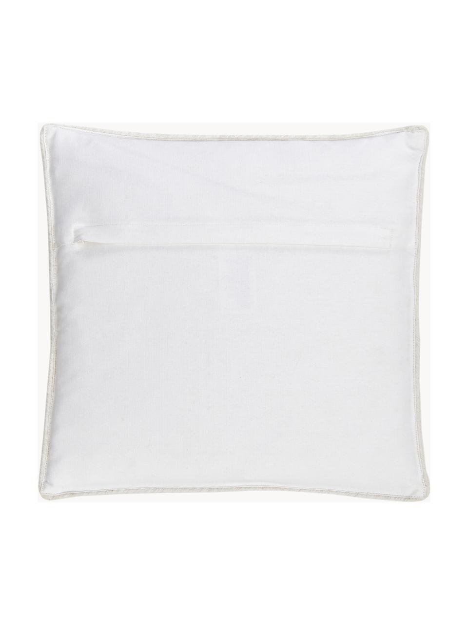 Housse de coussin 40x40 en jute Faeka, Brun, blanc, larg. 40 x long. 40 cm