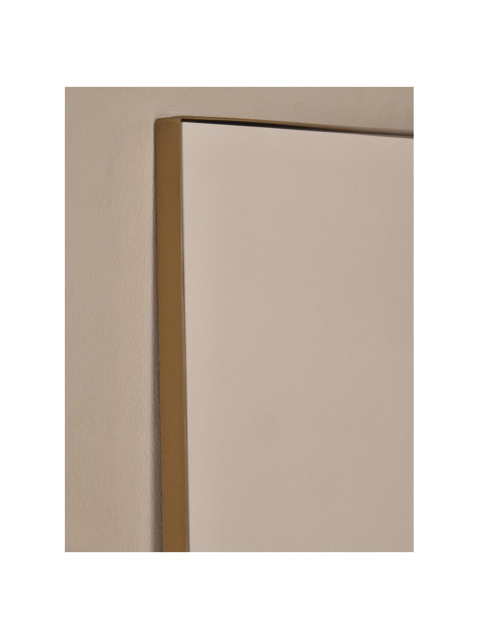 Grote passpiegel Cato, Frame: gecoat metaal, Goudkleurig, B 80 x H 180 cm