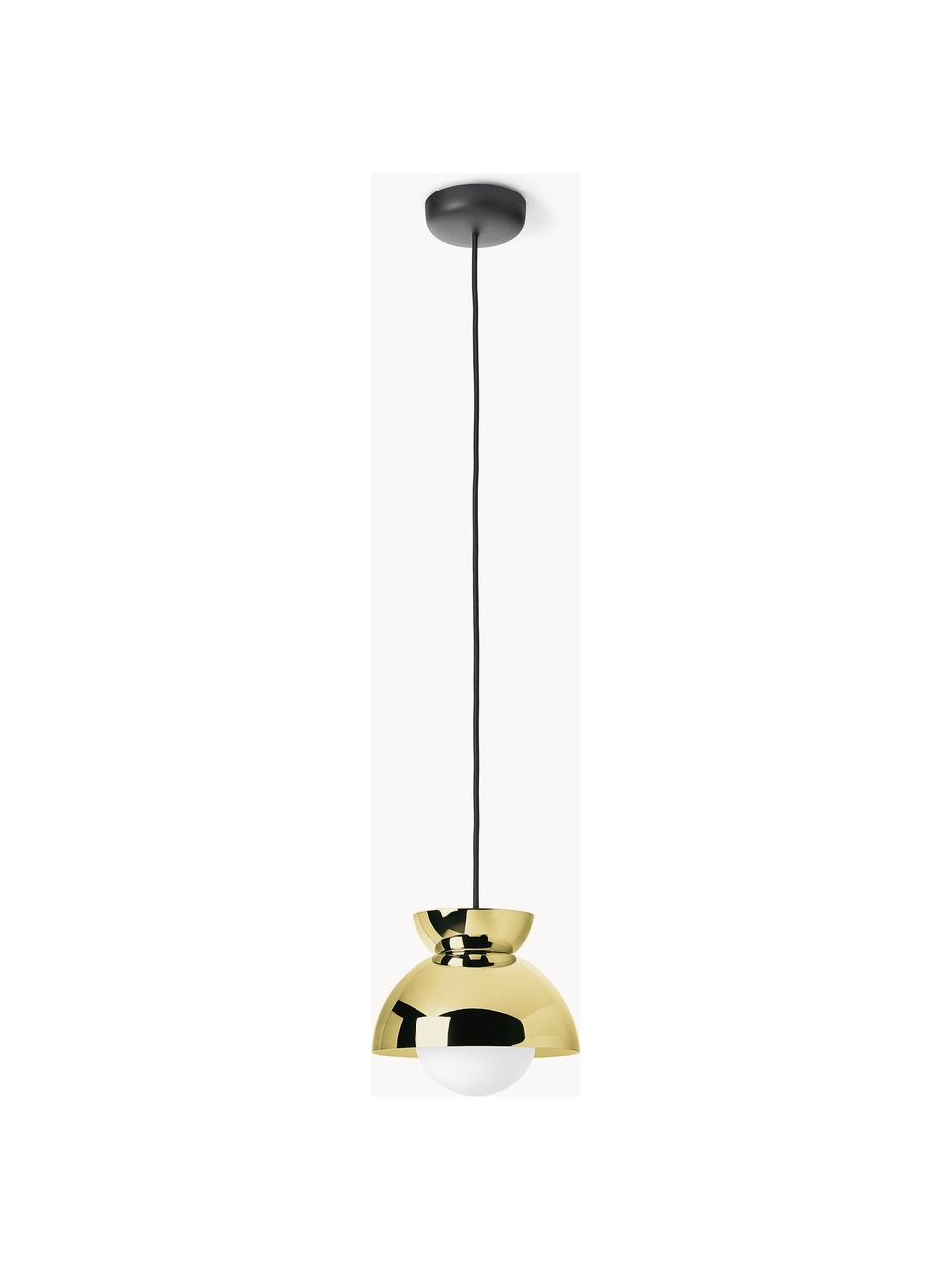 Lámpara de techo pequeña de diseño Butterfly, Cable: cubierto en tela, Dorado brillante, Ø 21 x Al 19 cm