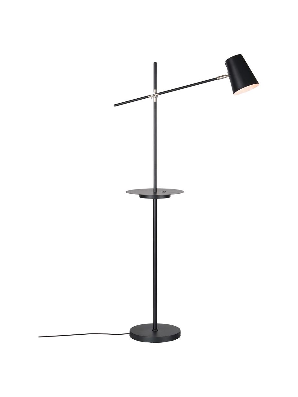 Liseuse avec tablette et connexion USB Linear, Noir, prof. 65 x haut. 144 cm