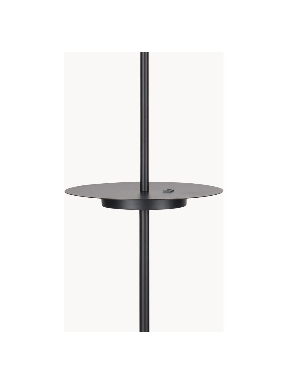 Lampa na čtení a nabíjecí stanicí Linear, Černá, V 144 cm