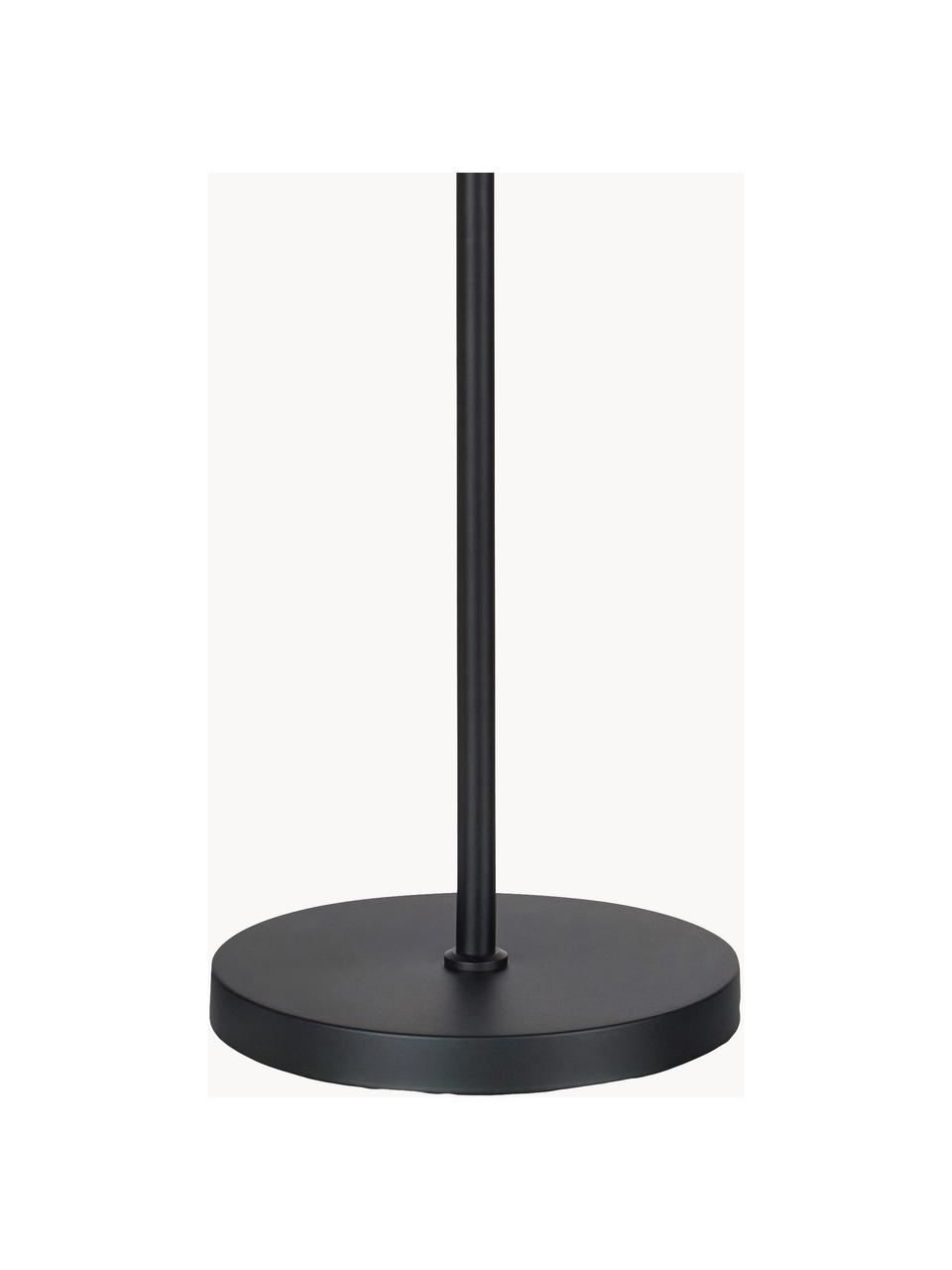 Lampada da lettura con mensola e connessione USB Linear, Paralume: metallo rivestito, Decorazione: acciaio spazzolato, Nero, Alt. 144 cm