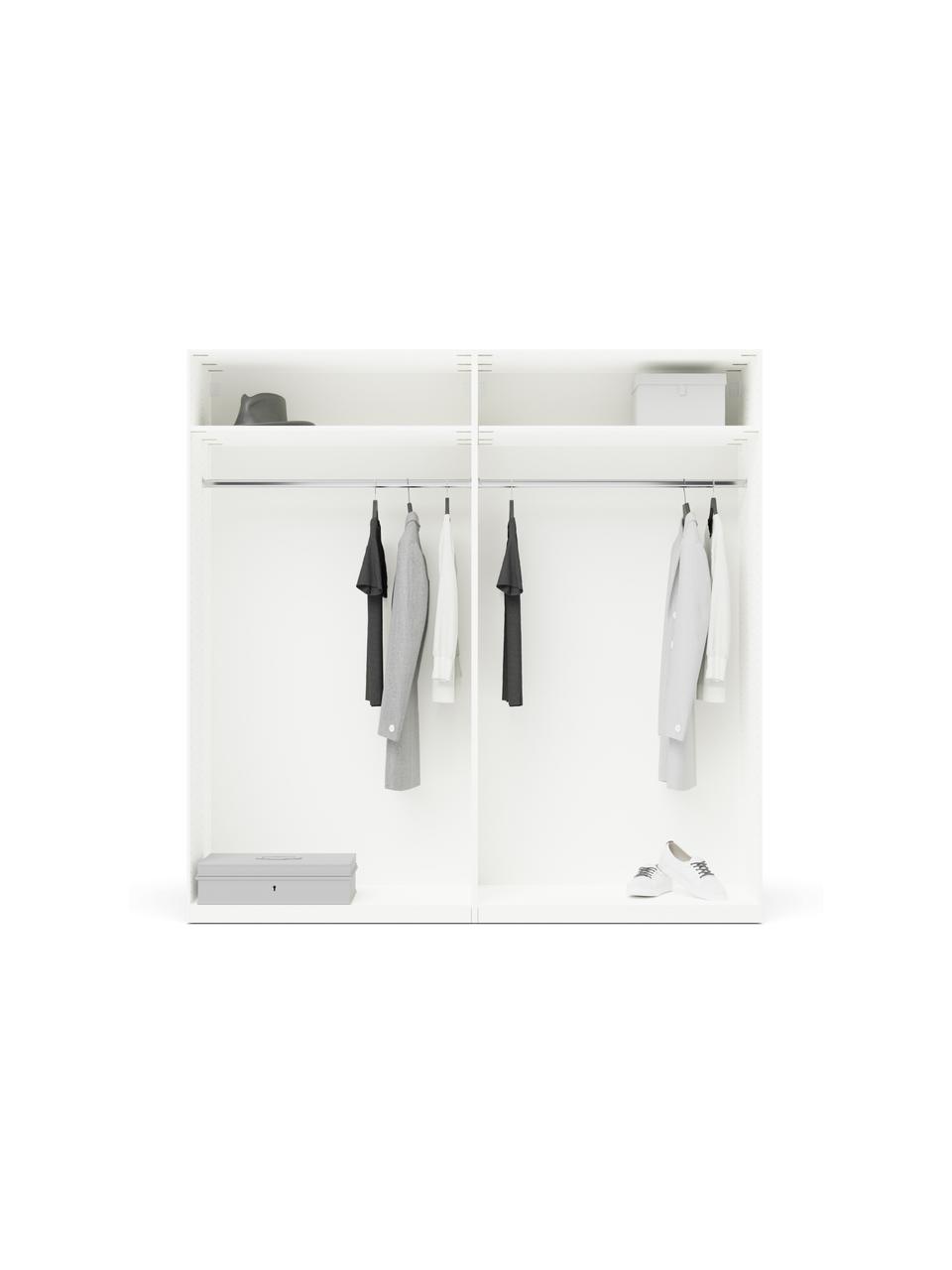 Guardaroba componibile con ante battenti Simone, larg. 200 cm, in diverse varianti, Legno, beige, Interno Premium, alt. 236 cm