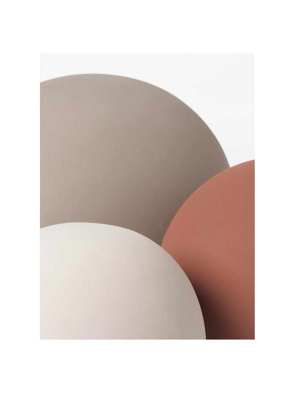 Objet décoratif en verre Globe, Terracotta, Blanc cassé, Ø 18 x haut. 17 cm