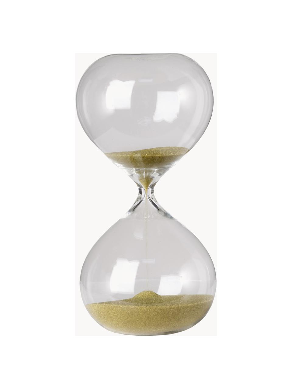 Glas-Sanduhr Ball, 30 Minuten, Goldfarben, Ø 10 x H 20 cm