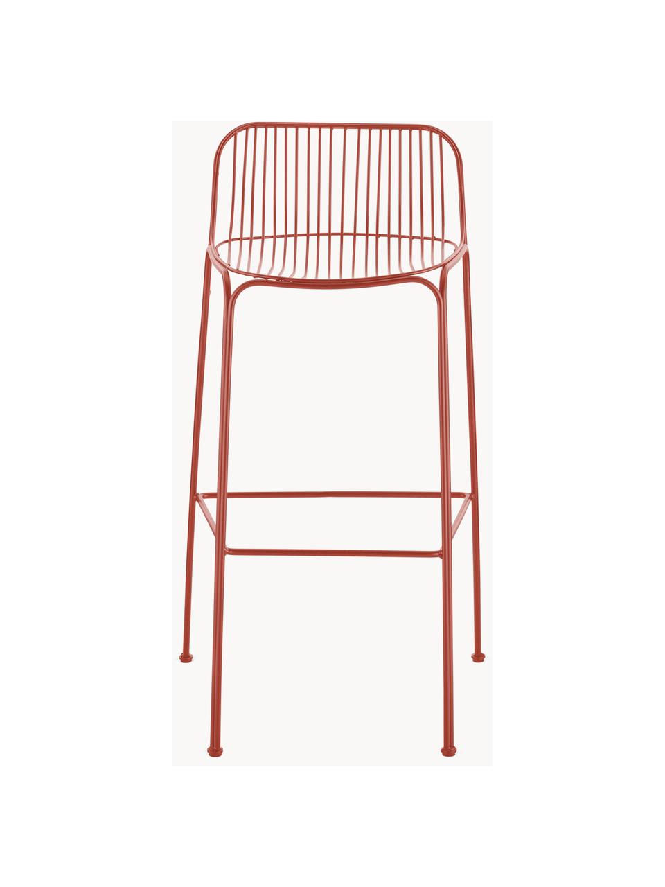 Taburete arto para exterior Hiray, Acero galvanizado pintado, Rojo cobrizo, An 57 x Al 96 cm