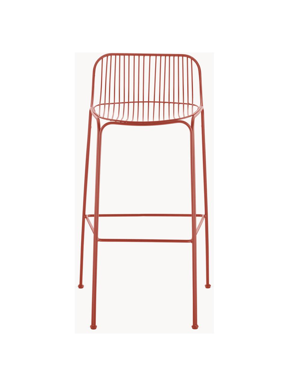 Záhradná barová stolička Hiray, Pozinkovaná oceľ, lakovaná, Hrdzavočervená, Š 57 x V 96 cm