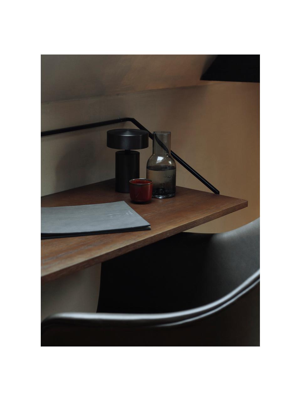 Scrivania da parete in legno e metallo Rail, Struttura: metallo verniciato a polv, Legno scuro, Larg. 92 x Prof. 45 cm