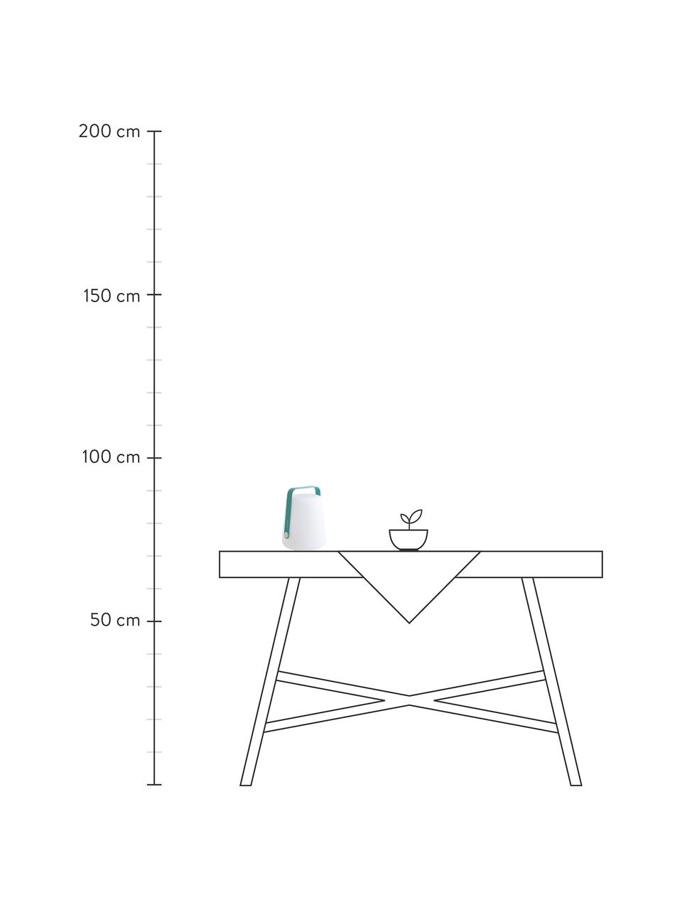 Přenosná stmívatelná venkovní stolní lampa Balad, Azurová