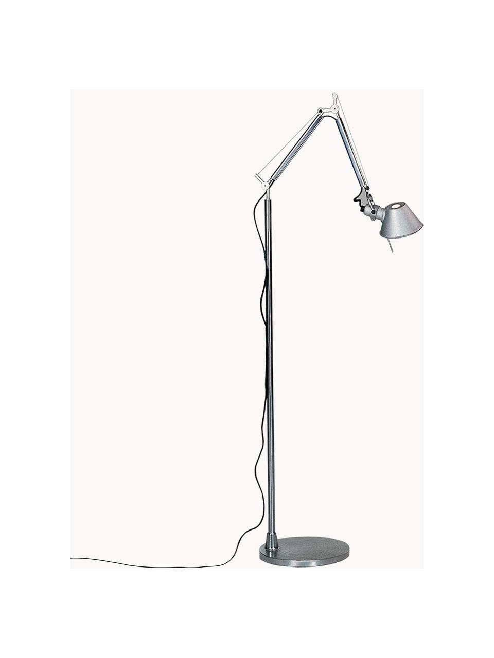 Liseuse orientable Tolomeo Micro, Aluminium, enduit, Argenté, haut. 136 cm