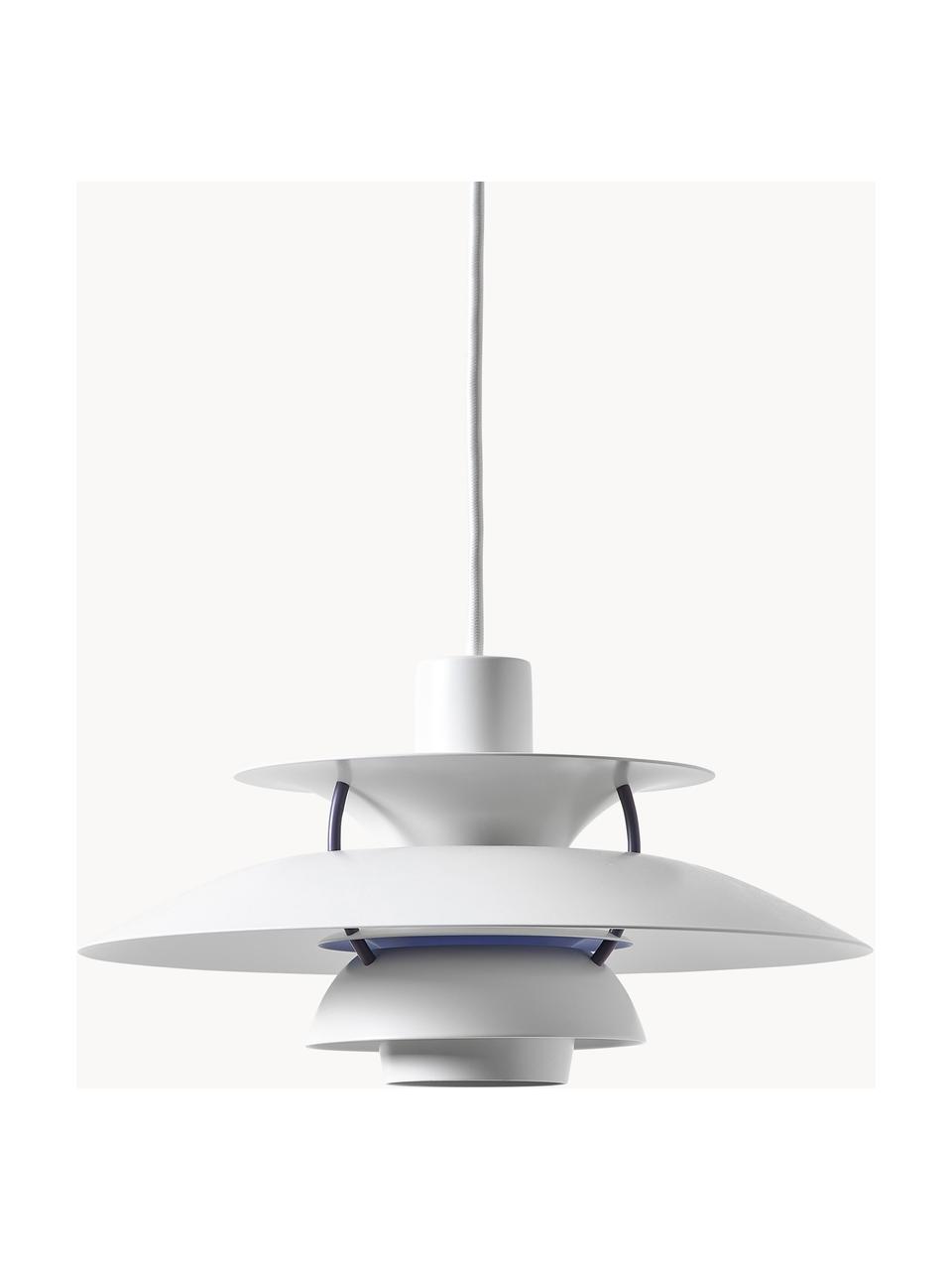Hanglamp PH 5 Mini, Lampenkap: gecoat metaal, Wit, koningsblauw, Ø 30 x H 16 cm