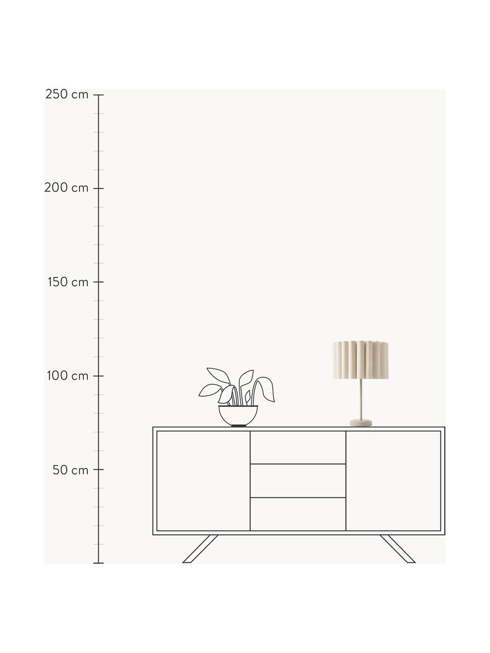 Tischlampe Lucina aus Leinen, Lampenschirm: Leinen, Hellbeige, Ø 32 x H 46 cm