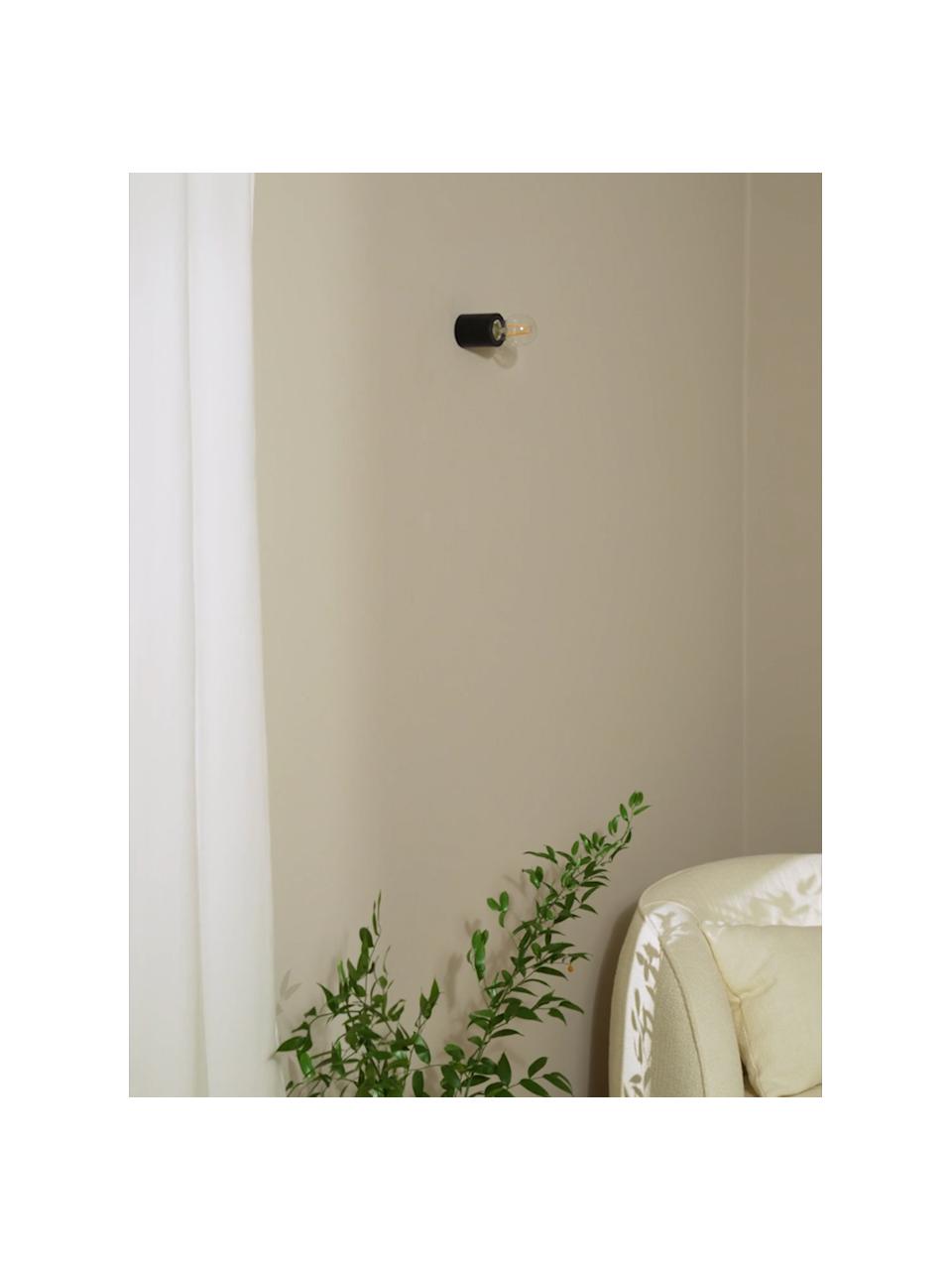 Kleine wand- en plafondspot Chanty, Lamp: gepoedercoat metaal, Mat zwart, Ø 6 x D 7 cm
