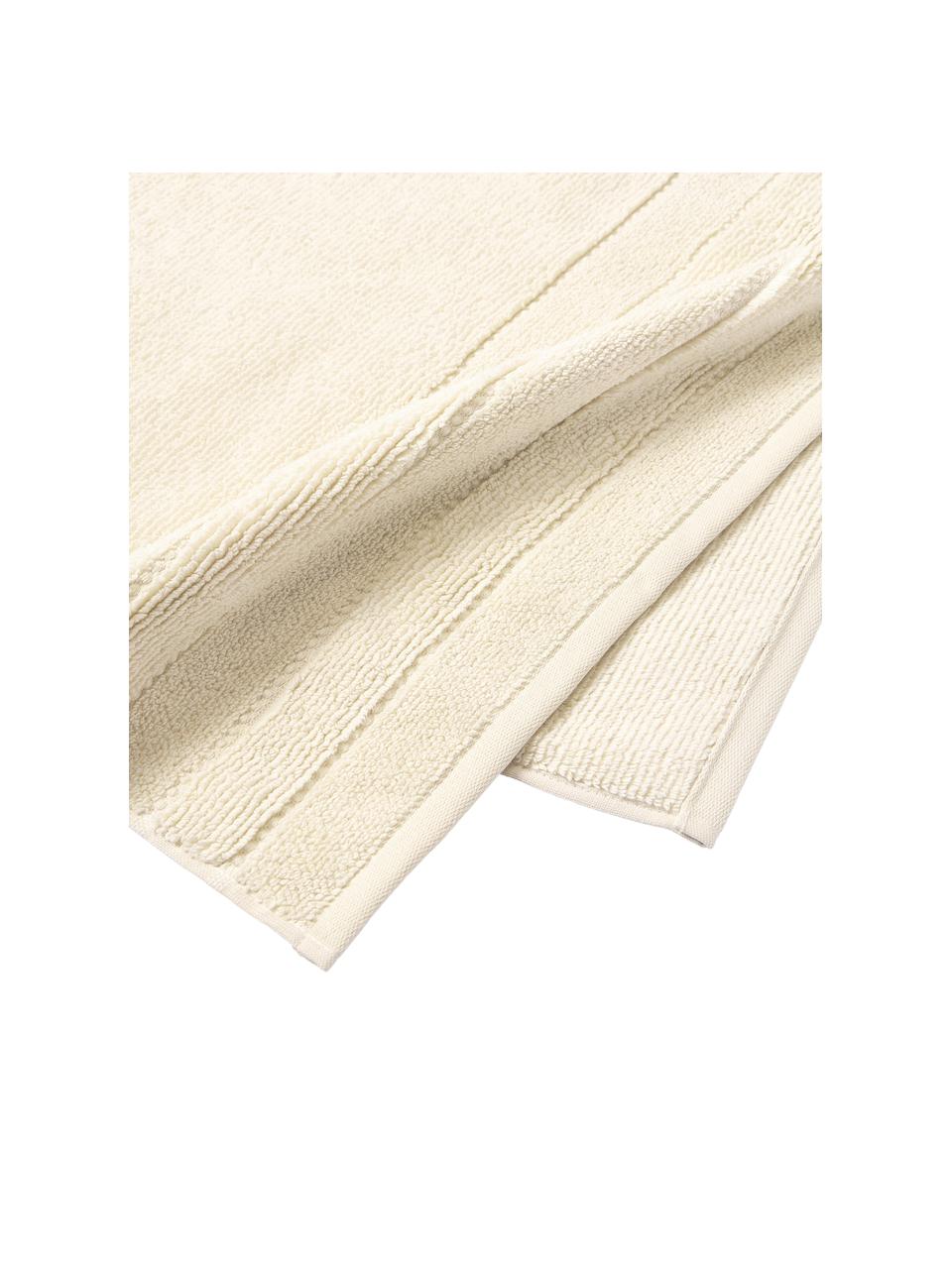 Sada ručníků s pruhovanými okraji Luxe, 3 díly, Krémově bílá, Sada s různými velikostmi