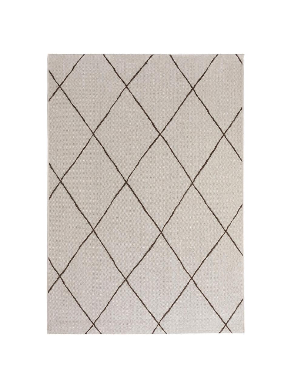 In- & Outdoor-Teppich Metro Check, 100% Polypropylen, Creme, B 240 x L 340 cm (Größe XL)