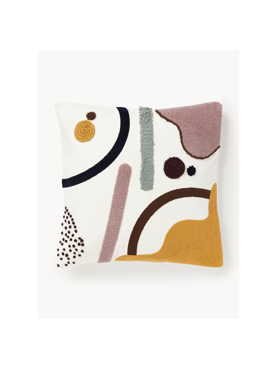 Kussenhoes Wassily met abstracte decoratie, 100% katoen, Meerkleurig, B 45 x L 45 cm