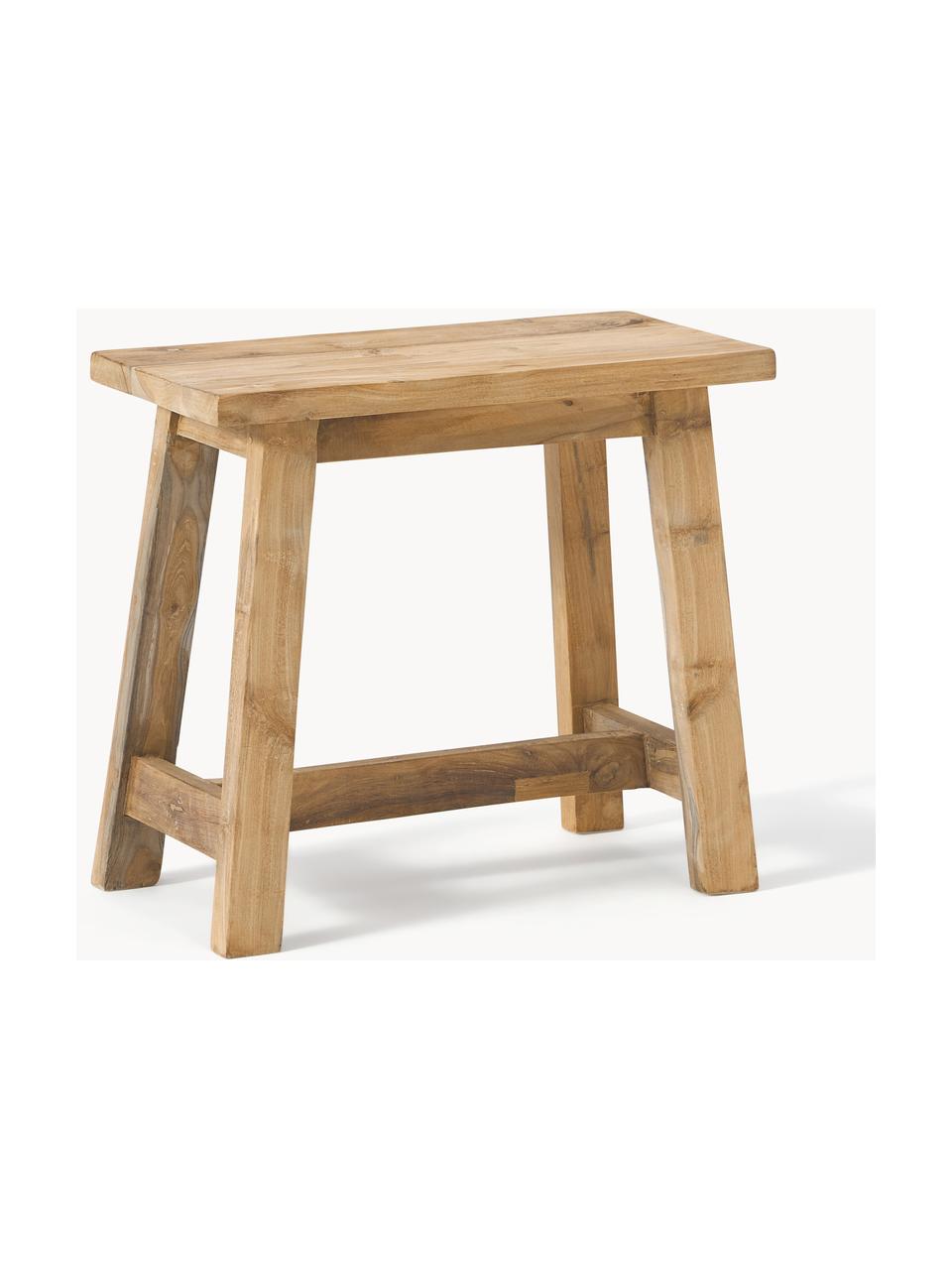 Tabouret en bois de teck Lawas, Bois de teck recyclé, finition naturelle
Ce produit est fabriqué à partir de bois certifié FSC® issu du développement durable, Bois de teck, larg. 50 x haut. 46 cm