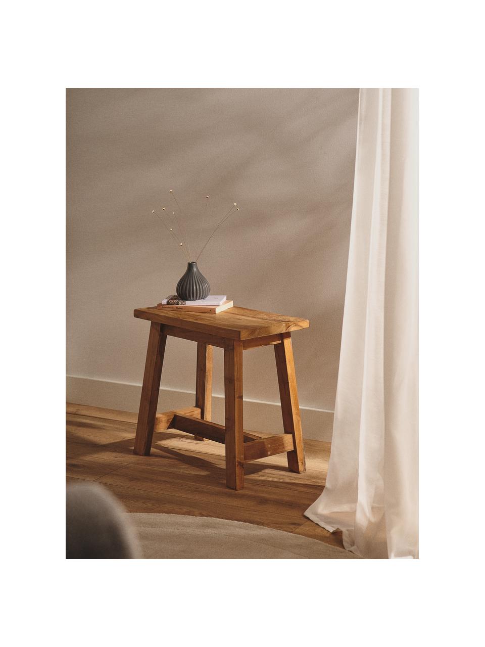 Tabouret en bois de teck Lawas, Bois de teck recyclé, finition naturelle

Ce produit est fabriqué à partir de bois certifié FSC® issu d'une exploitation durable, Bois de teck, larg. 50 x haut. 46 cm