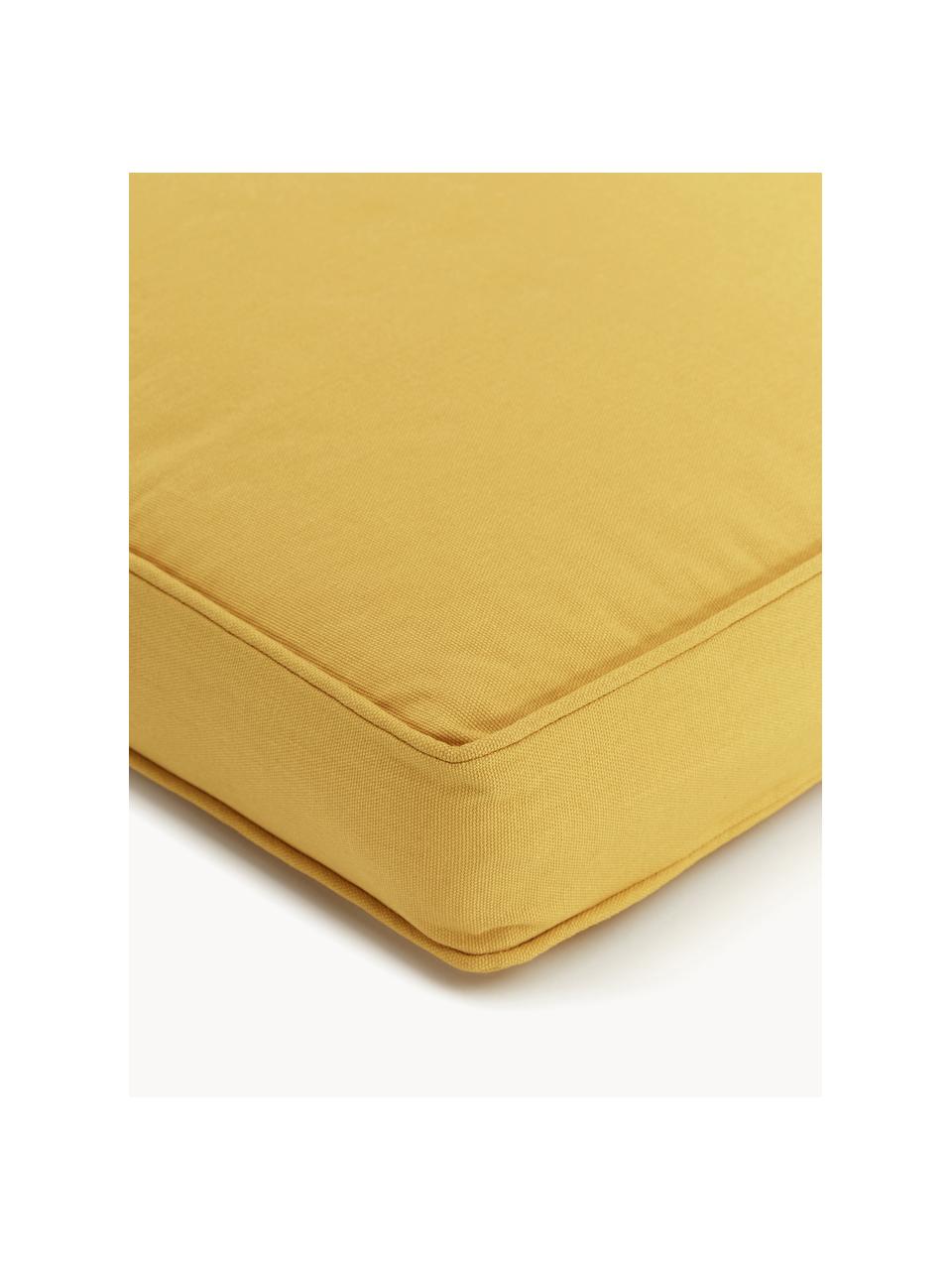 Wysoka poduszka na krzesło Zoey, 2 szt., Tapicerka: 100% bawełna, Słoneczny żółty, S 40 x D 40 cm