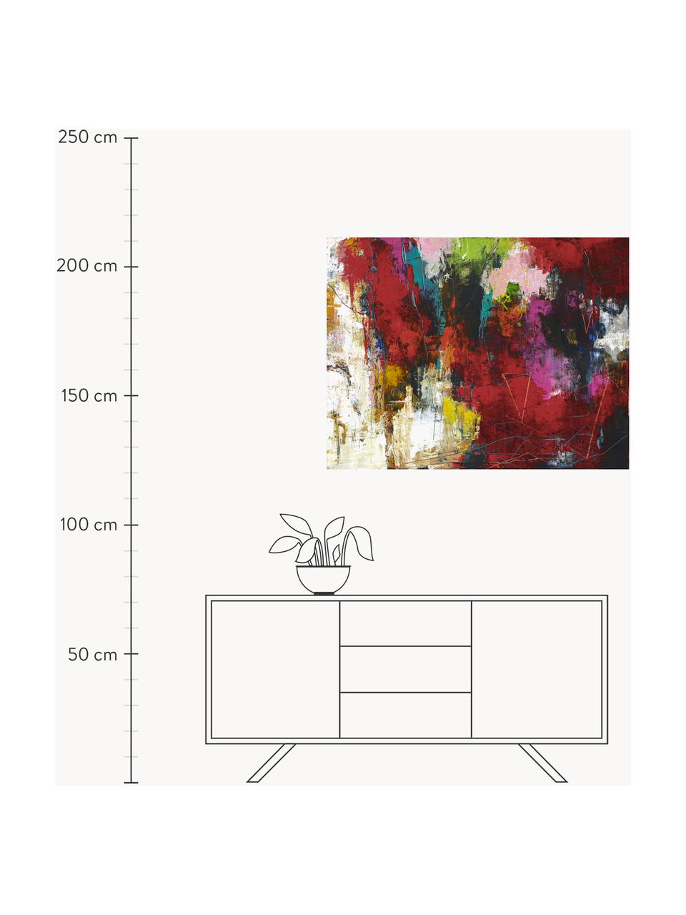 Quadro su tela dipinto a mano Unika, Immagine: Stampa digitale con color, Multicolore, Larg. 120 x Alt. 90 cm