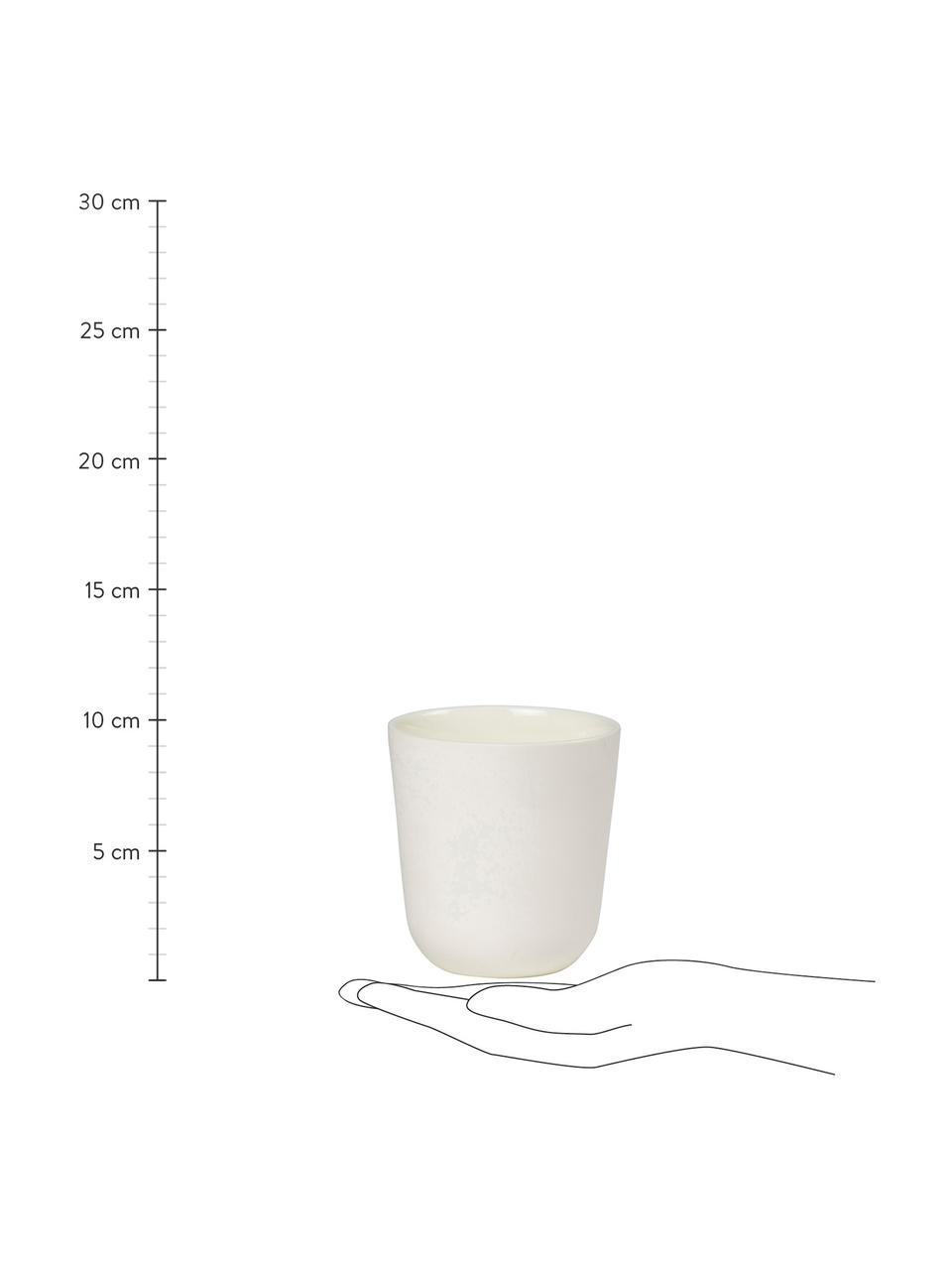 Mug porcelaine mate/brillante Nudge, 4 pièces, Blanc cassé