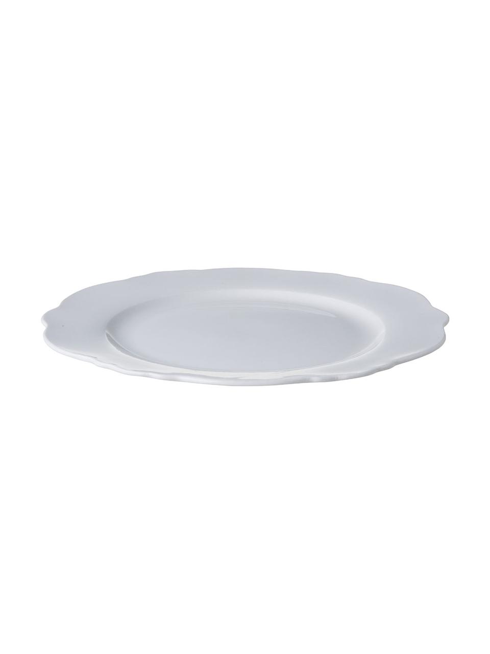 Assiette plate coquillage Loft, 4 pièces, Porcelaine, Blanc, Ø 26 x haut. 2 cm
