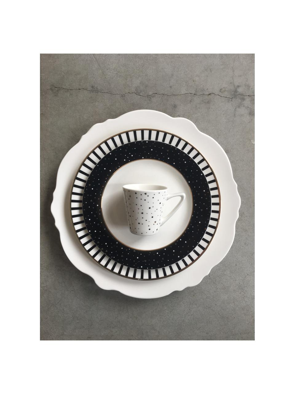 Assiette plate coquillage Loft, 4 pièces, Porcelaine, Blanc, Ø 26 x haut. 2 cm