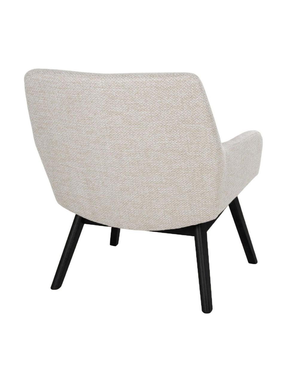 Sillón de cóctel London, Tapizado: tejido, Patas: madera de caucho, Blanco, negro, An 65 x F 63 cm