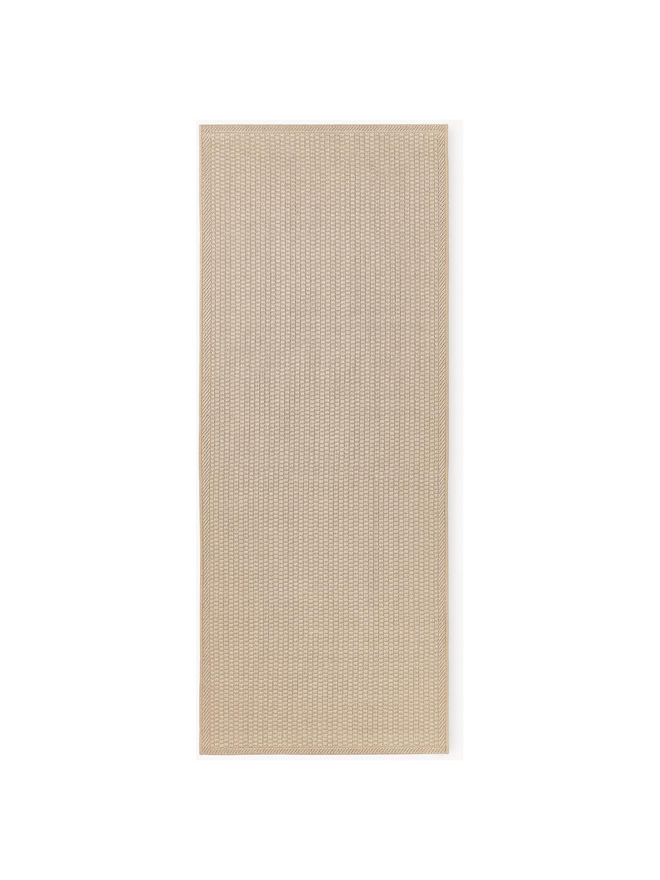 In- & outdoor loper Toronto, 100% polypropyleen, Beige, B 80 x L 200 cm