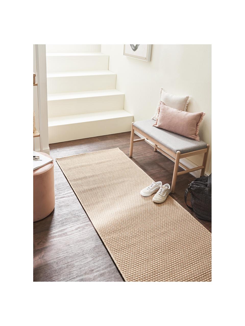 In- & outdoor loper Toronto, 100% polypropyleen, Beige, B 80 x L 200 cm