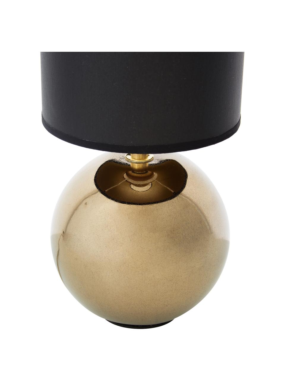 Lampa stołowa z ceramiki Neve, Czarny, odcienie złotego, 6 cm