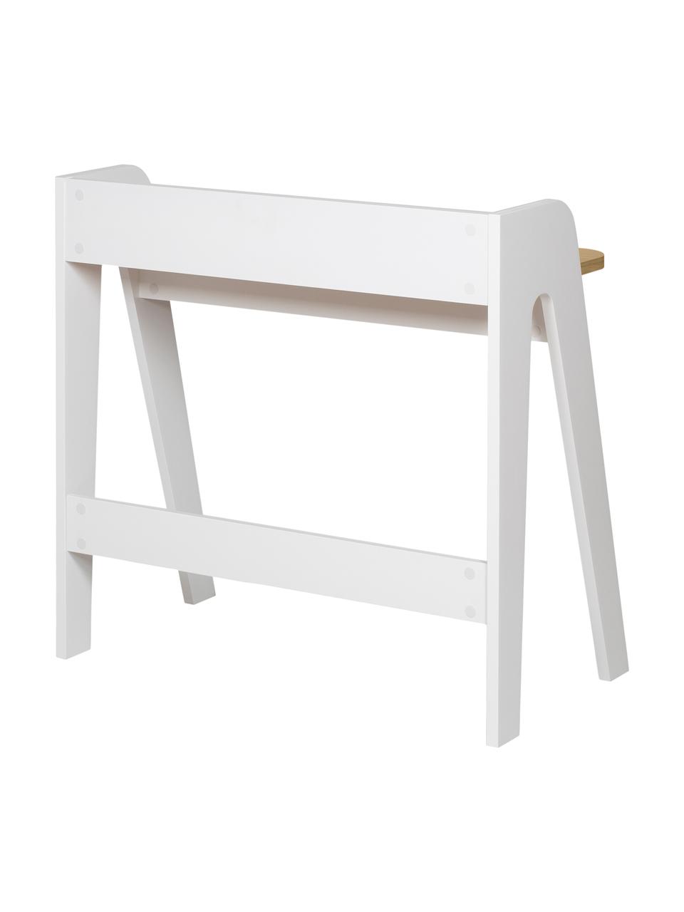 Bureau scandinave en bois Fiore, Blanc, brun