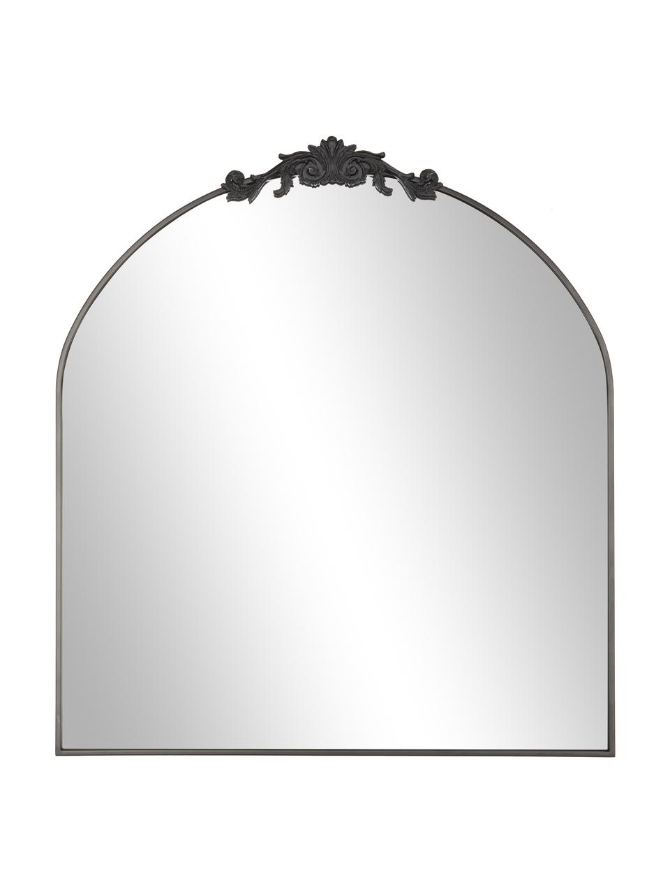 Miroir baroque avec cadre métallique noir Saida, Noir, larg. 90 x haut. 100 cm