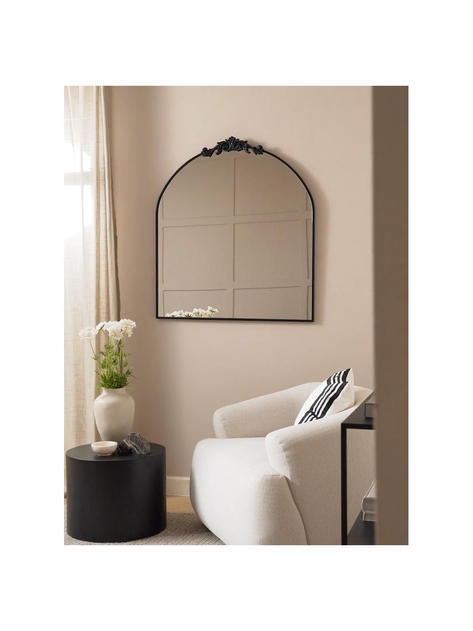 Lustro ścienne z metalową ramą Saida, Czarny, S 90 x W 100 cm
