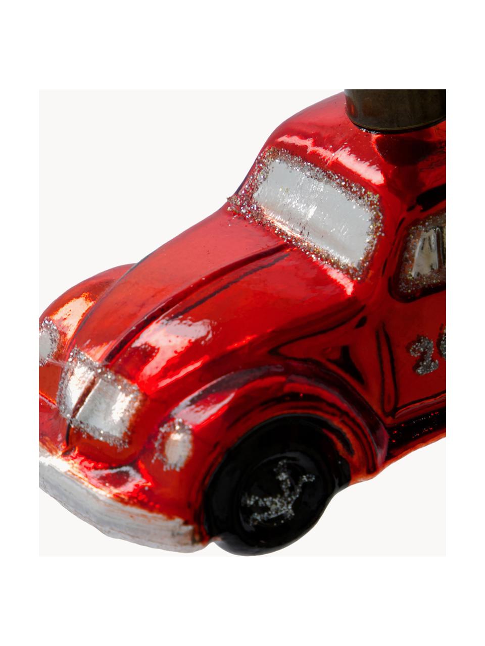 Ciondolo albero di Natale Car, Vetro, plastica, Rosso, Larg. 11 x Alt. 6 cm