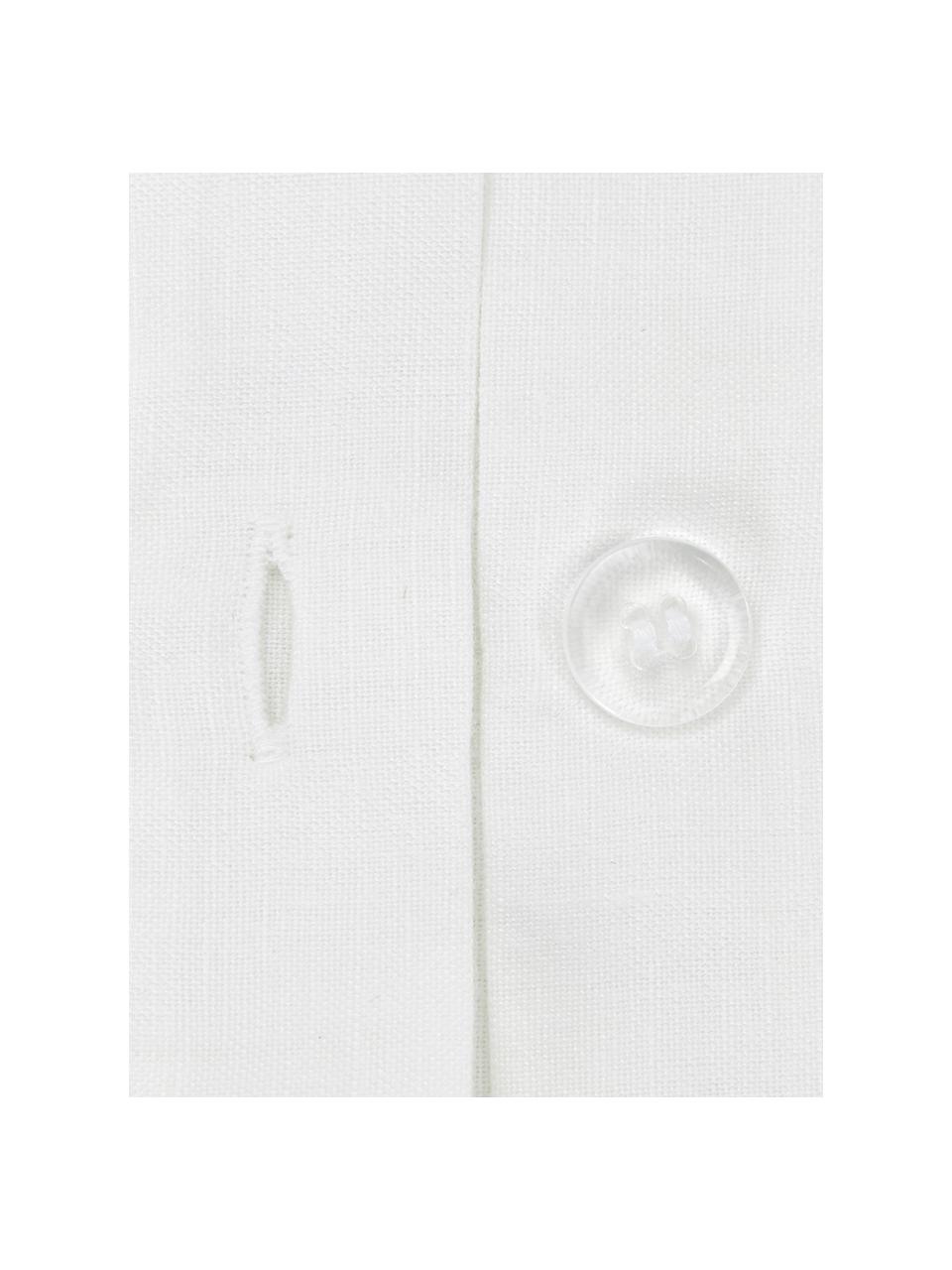 Poszewka na poduszkę z lnu z efektem sprania Eleanore, 2 szt., Biały, beżowy, S 40 x D 80 cm
