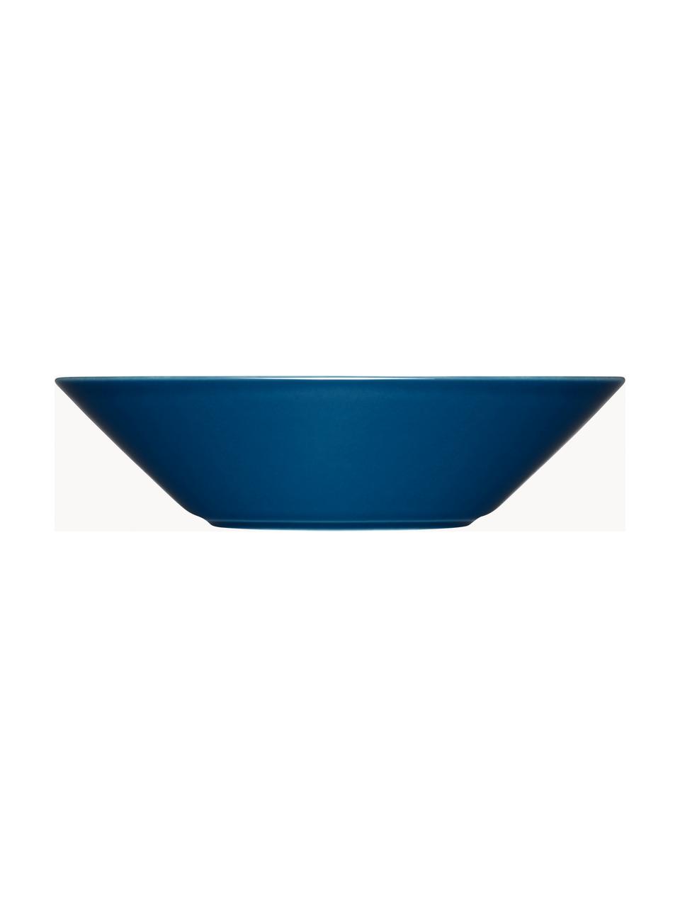 Plato hondo de porcelana Teema, Porcelana vitro, Azul oscuro, Ø 22 cm