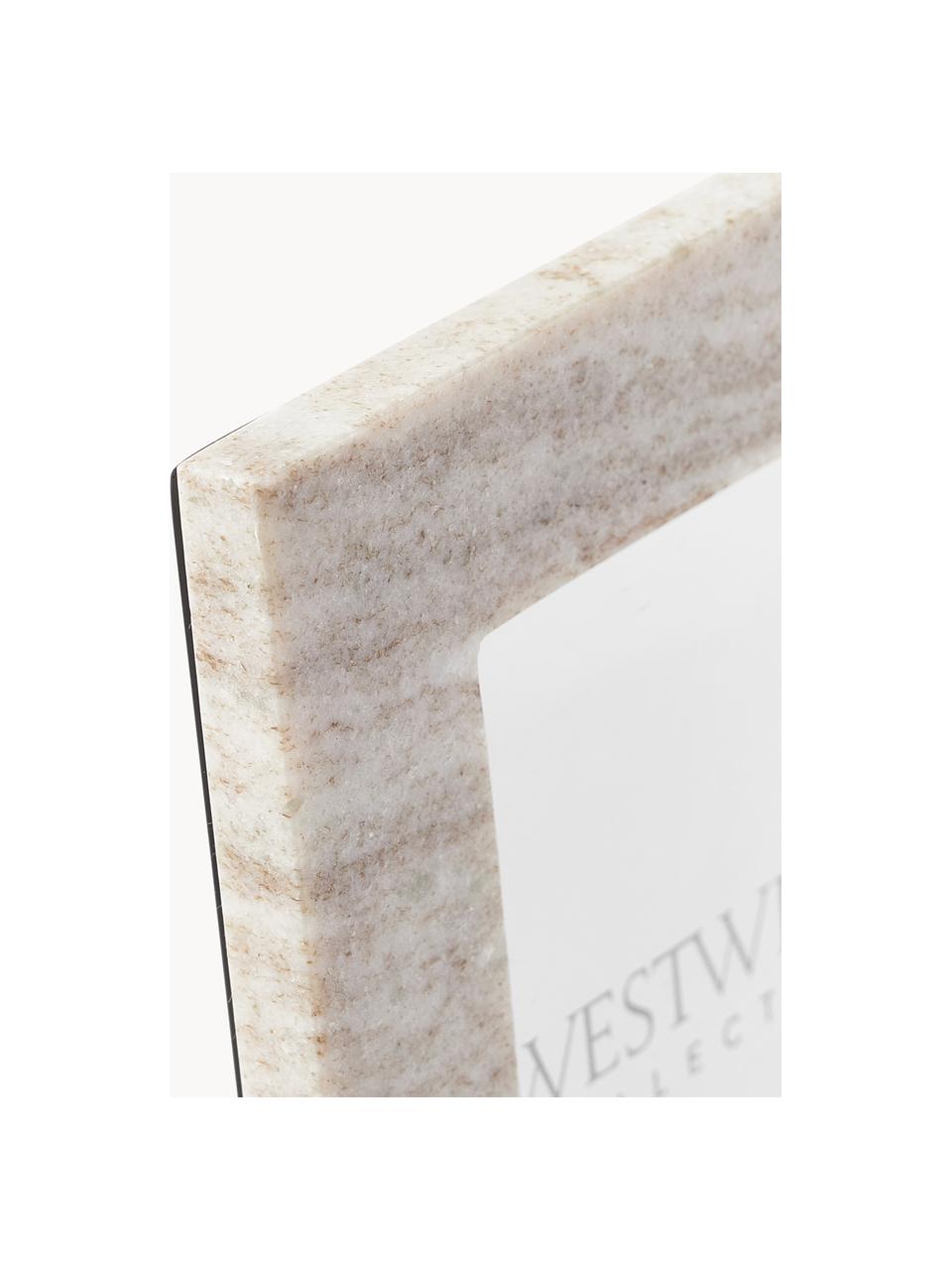 Cornice portafoto in marmo Lugano, varie misure, Cornice: marmo, Retro: pannello MDF (fibra a med, Beige marmorizzato, 10 x 15 cm