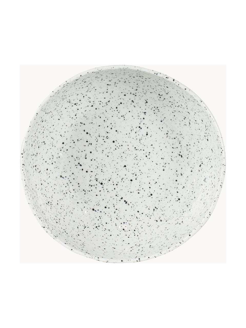 Porseleinen soepbord Poppi, 2 stuks, Porselein, Wit, zwart gespikkeld, Ø 20 x H 8 cm