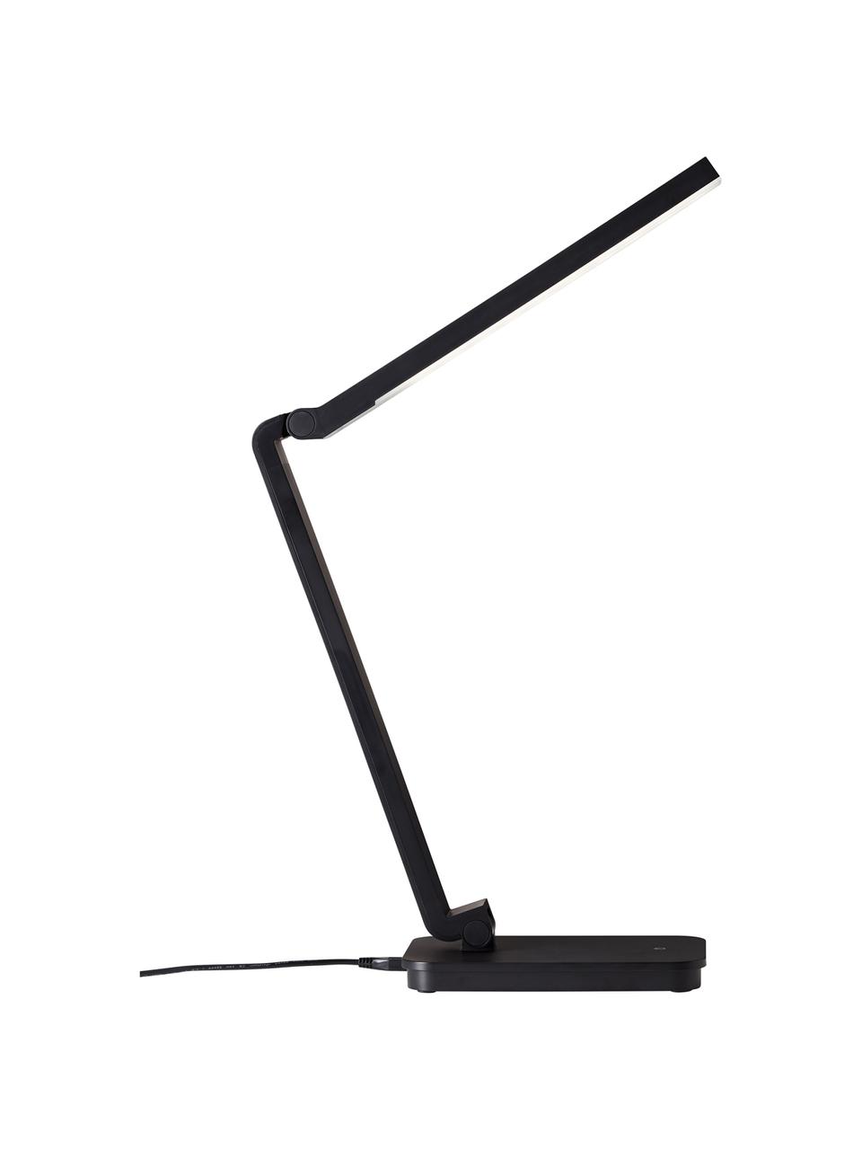 Lámpara de escritorio grande LED regulable Tori, Estructura: plástico, Cable: plástico, Negro, An 11 x Al 61 cm