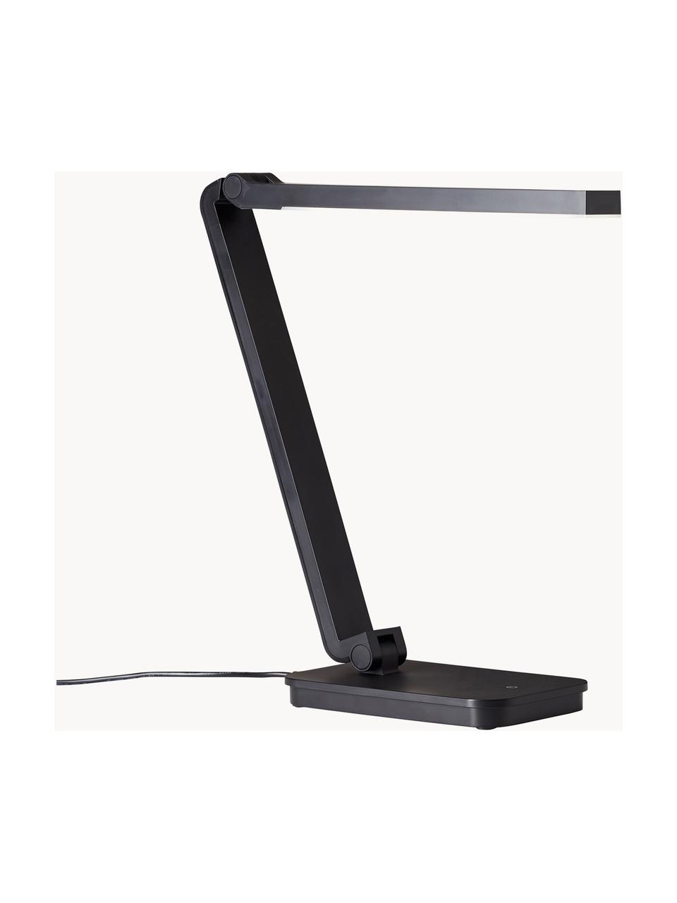 Grande lampe de bureau LED Tori, intensité lumineuse variable, Noir, larg. 11 x haut. 61 cm