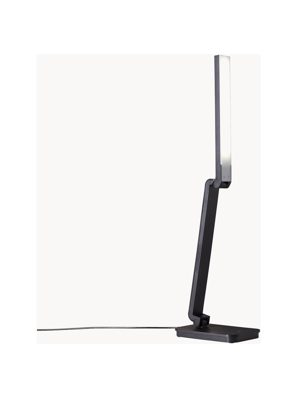 Grote dimbare LED bureaulamp Tori, Lampvoet: kunststof, Zwart, B 11 x H 61 cm