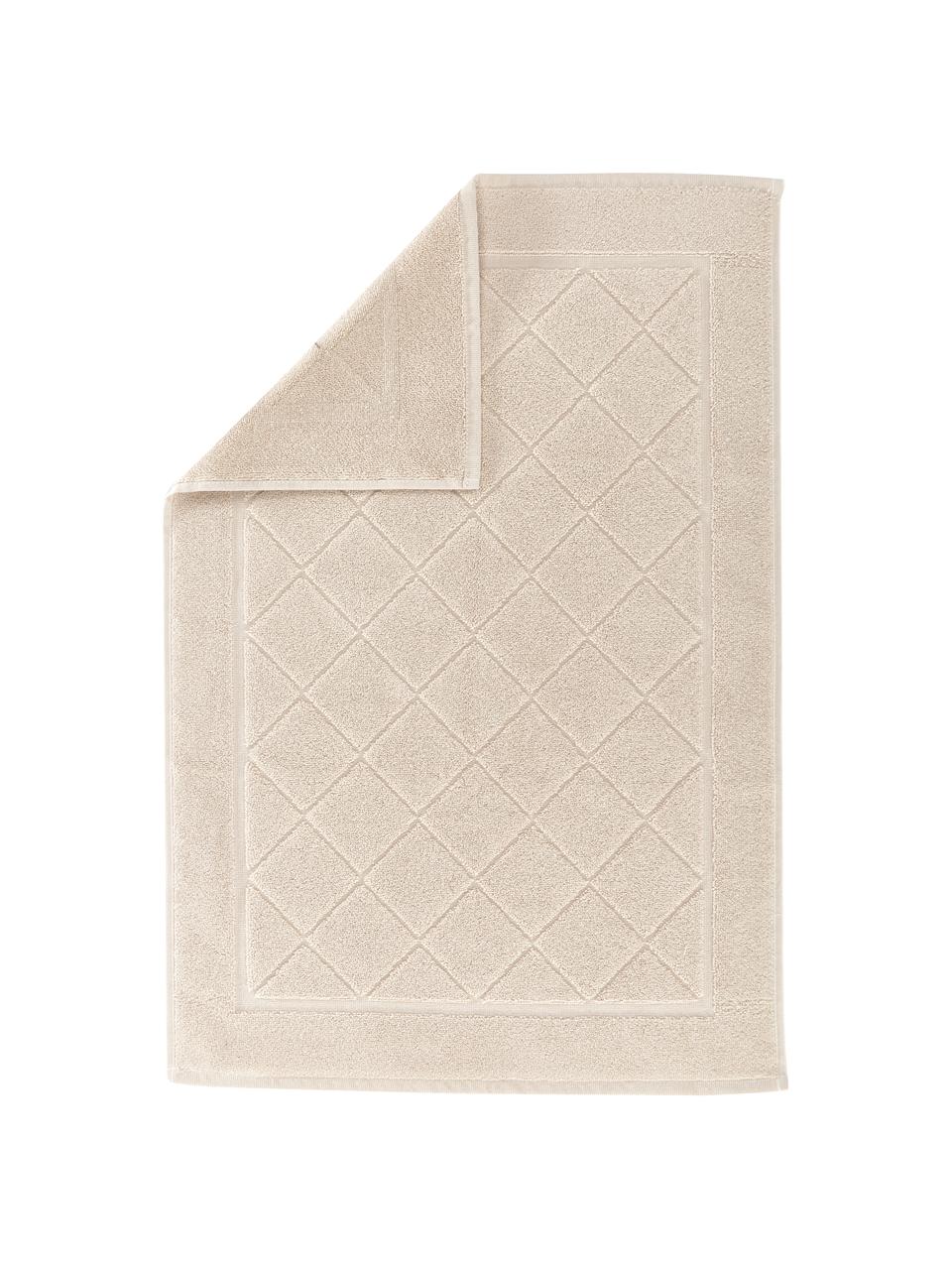 Badmat Diamond, 100% katoen, Beige, B 50 x L 70 cm