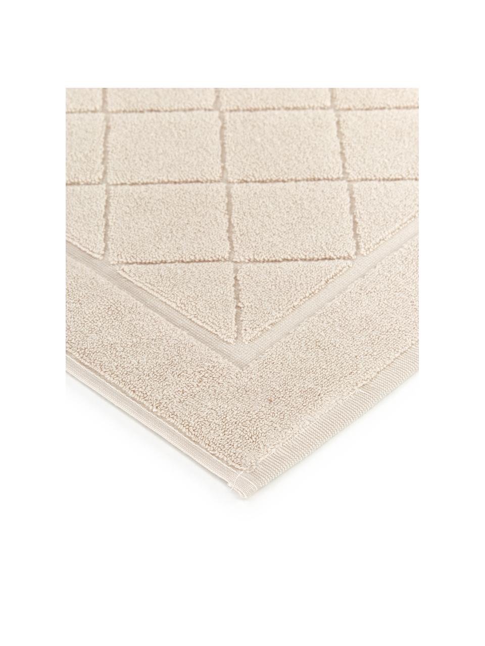 Badmat Diamond, 100% katoen, Beige, B 50 x L 70 cm