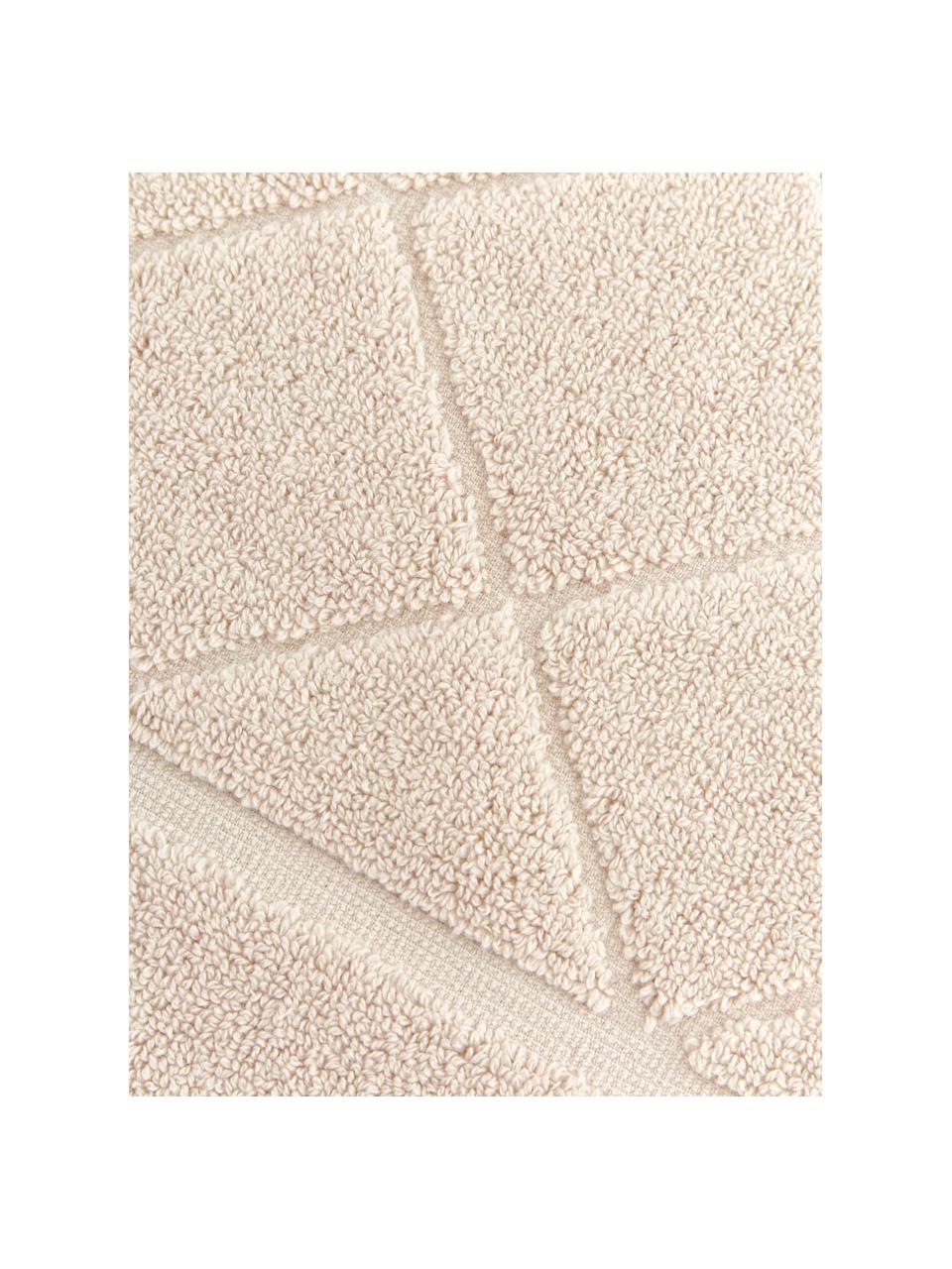 Alfombrilla de baño Diamond, 100% algodón, Beige, An 50 x L 70 cm