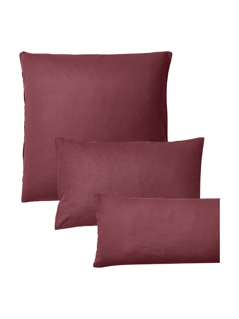 Federa in flanella Biba, Rosso scuro, Larg. 50 x Lung. 80 cm