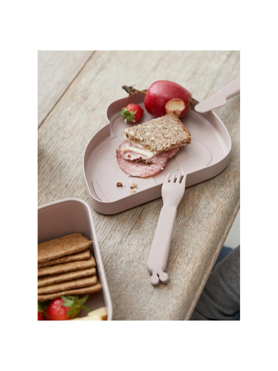 Lunchbox voor kinderen Kiddish, Kunststof, Lichtbeige, B 18 x H 6 cm