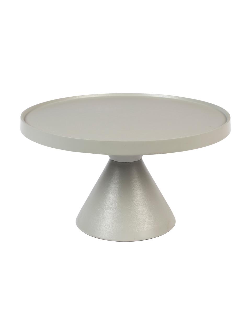 Tavolino da salotto in metallo grigio Floss, Alluminio verniciato a polvere, Grigio, Ø 60 x Alt. 33 cm