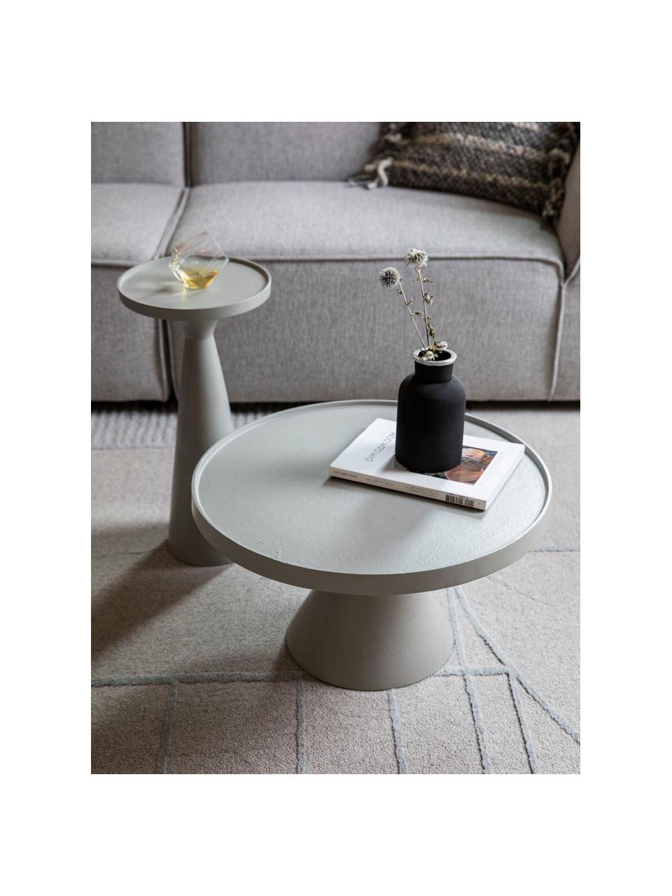 Kovový konferenční stolek Floss, Hliník s práškovým nástřikem, Šedá, Ø 60 cm, V 33 cm