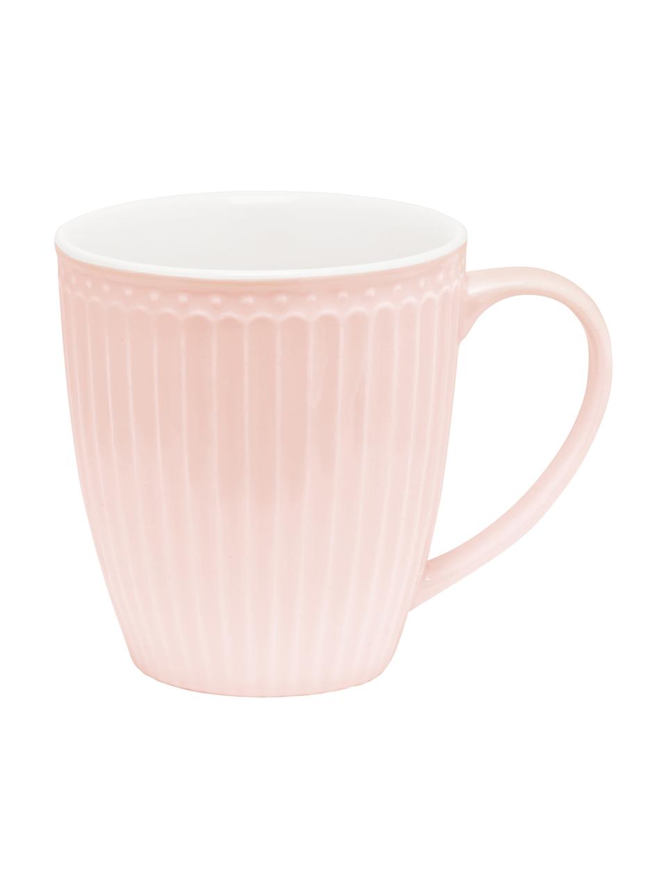 Tazas artesanales Alice, 2 uds., Gres, Rosa, Ø 10 x Al 10 cm